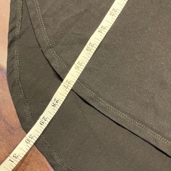 Cupio Black V-Neck Tunic‎ Tee Shirt Womens M Soft Stretch Short Sleeve Basic Top - Picture 11 of 12